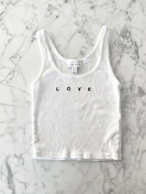 BNWOT Topshop White Tank